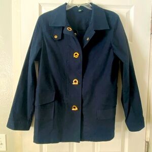 Lauren Ralph Lauren blue cotton jacket large utility jacket